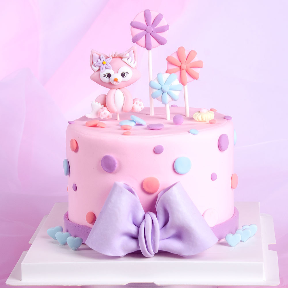 2022烘焙蛋糕装饰卡通系列可爱狐狸玩偶摆件插牌网红装扮