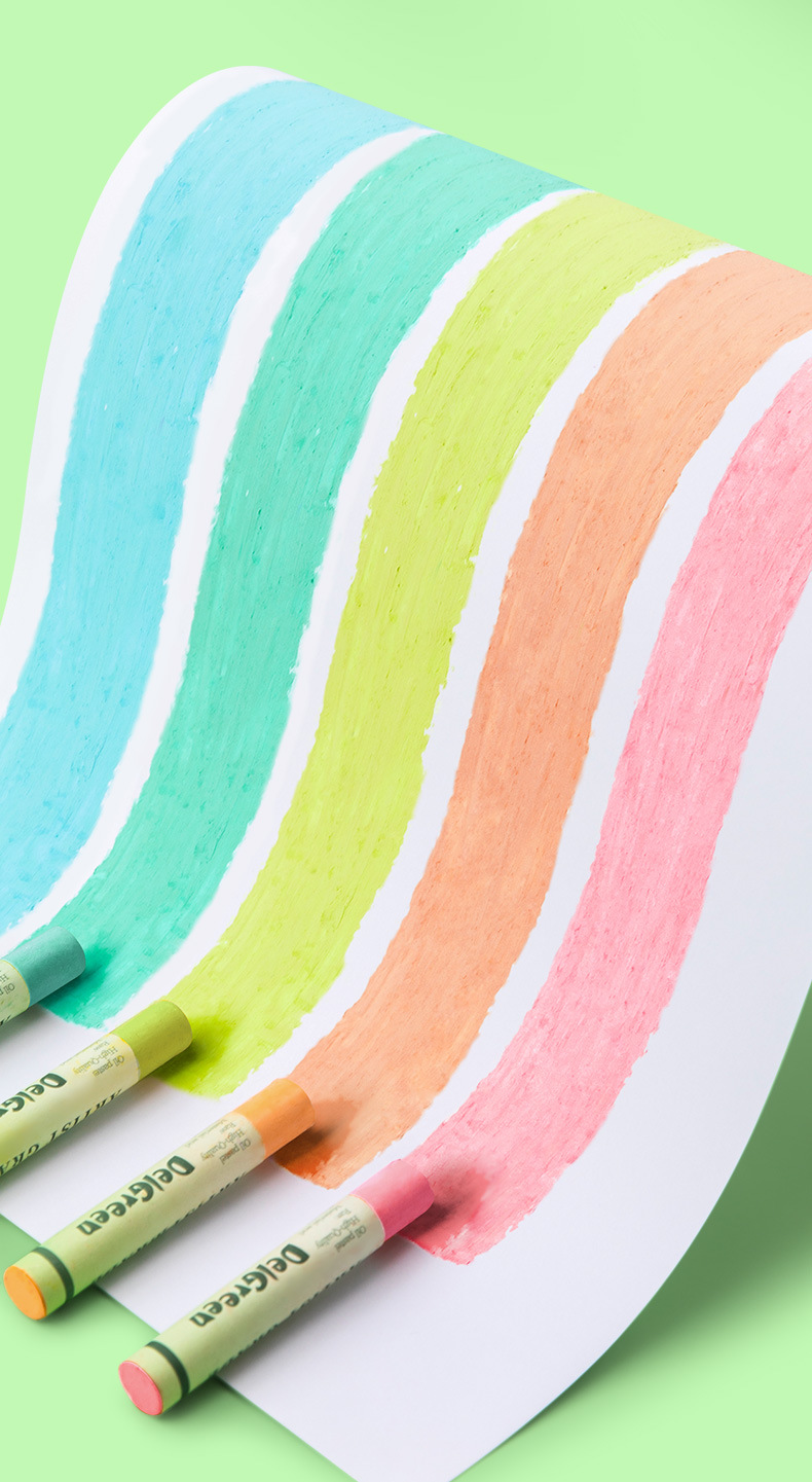 丹可林油画棒 三代24重彩儿童涂色蜡笔木盒高级灰软性单色补充装