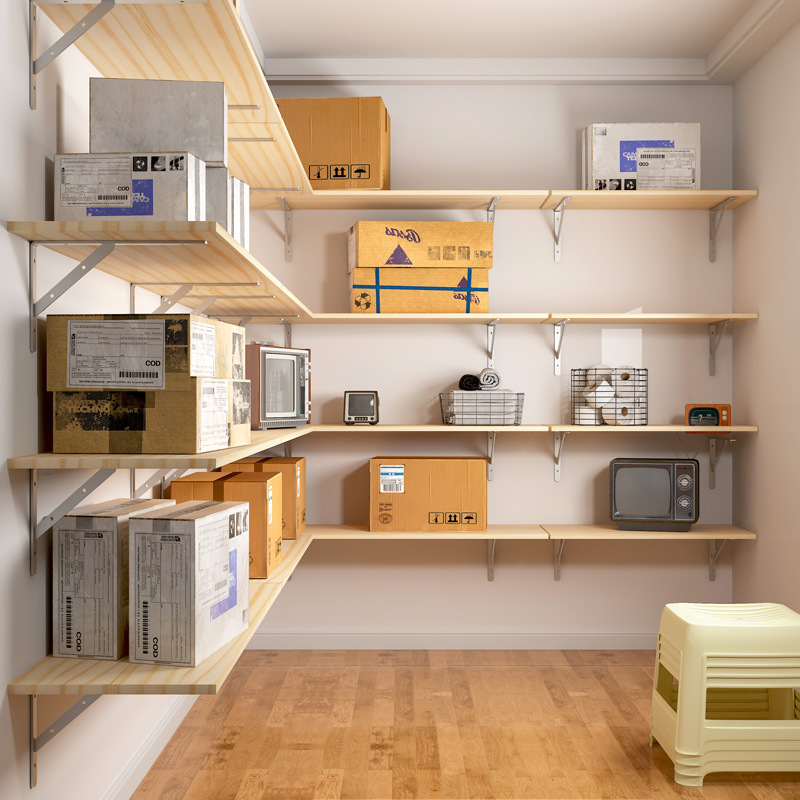 地下室置物架家用墙上壁挂式货架储藏室墙壁储物架子车库储物间