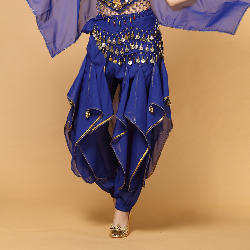 现货供应肚皮舞旋转裤舞蹈服下装秋冬印度民族舞演出裤子厂家批发