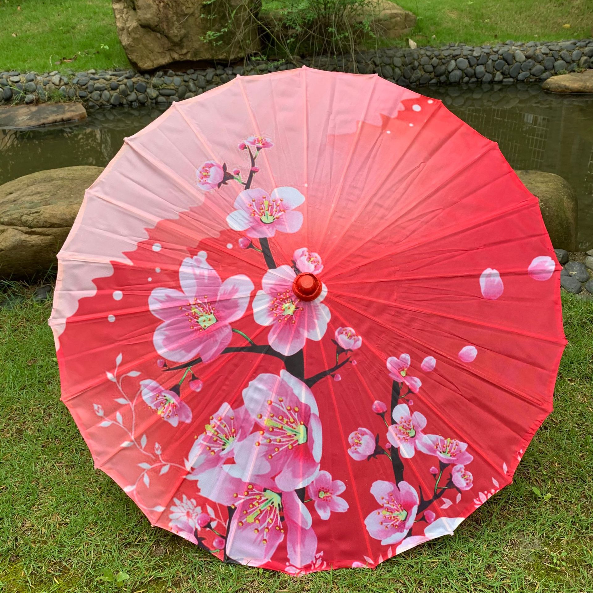 印花布伞油纸伞工艺伞绸布伞舞蹈伞跳舞伞旗袍秀拍照道具装饰吊顶