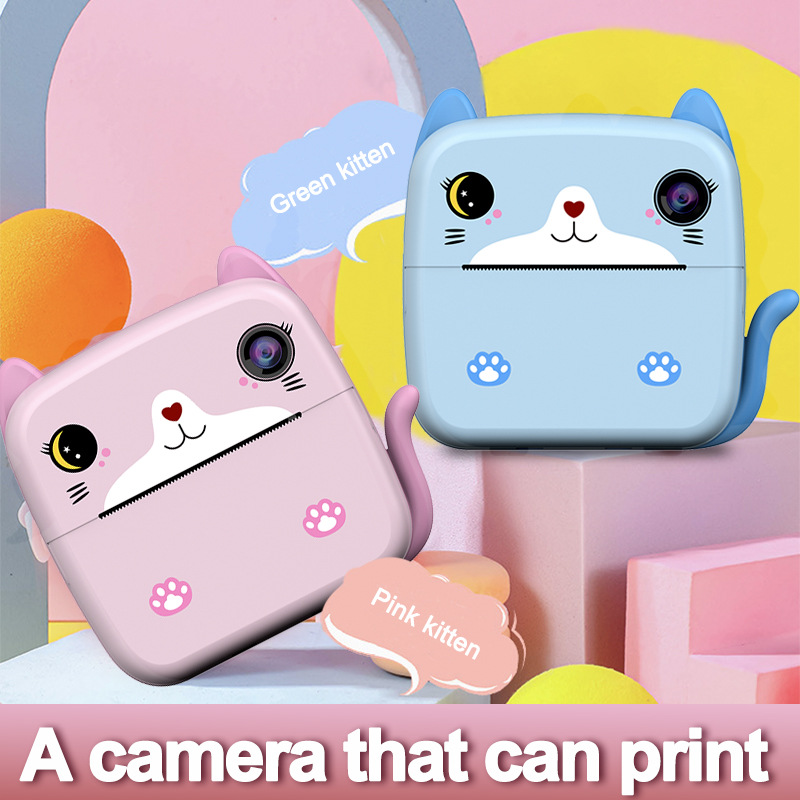 Cross-Border New A21 Polaroid Children's Printing Camera Cartoon Hd Dual Camera Student Party Cheap Factory Wholesale