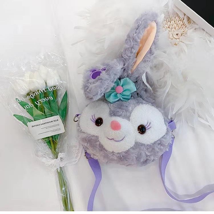 星黛露包斜挎包史黛拉兔雪莉玫达菲熊毛绒可爱背包零钱包-阿里巴巴