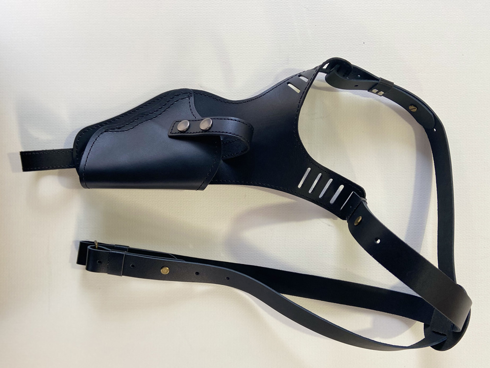 头层牛皮腋下通用影视枪套cs野战肩背式耐磨隐藏枪套软弹枪套户外