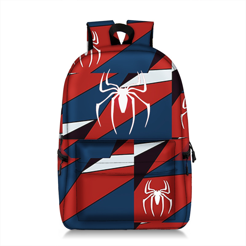 New Cross-Border Spider-Man Elementary School Studebt Backpack European and American Cartoon Cartoon Schoolbag Polyester 3D Printing Lightweight Backpack