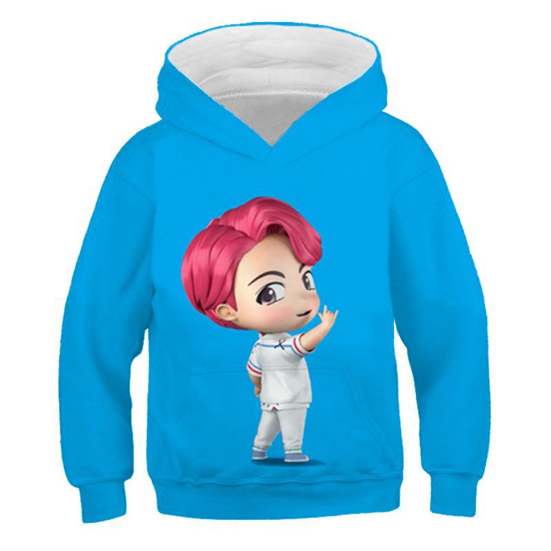 源头厂家秋冬款卡通动漫q版少年团3d数码印花儿童卫衣可来图d制