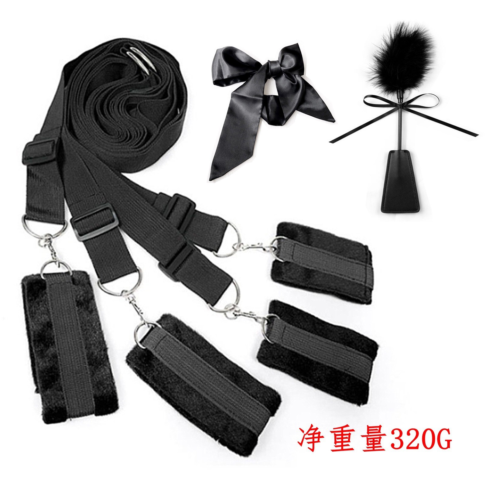 sm夫妻睡床情趣调情性爱绑带套装女用床上捆绑辅助张开腿用品批发