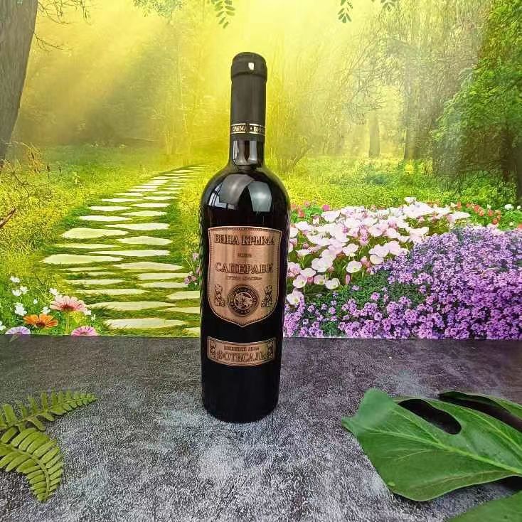 克里米亚干红半甜红酒赤霞珠半甜红葡萄酒750毫升俄罗斯原装进口