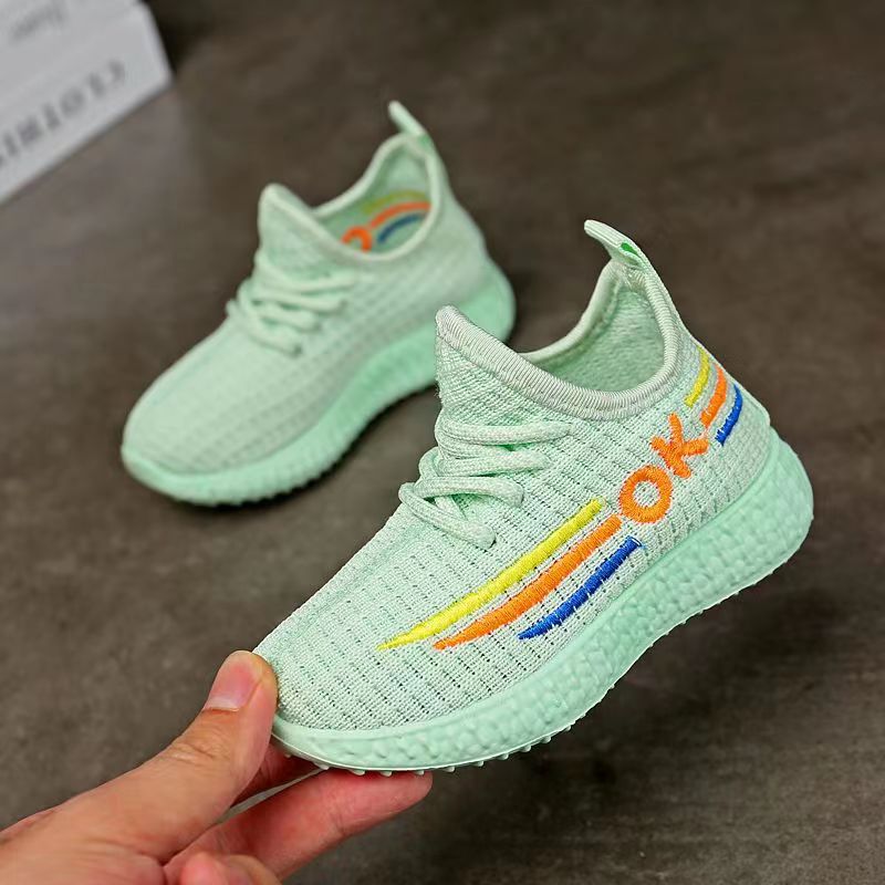 Children's Cartoon Shoes Spring and Autumn New Breathable Lightweight Casual Running Shoes Soft Bottom Baby Toddler Shoes