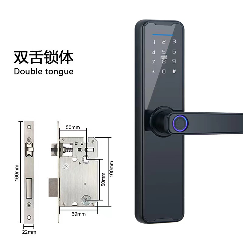 Fingerprint Lock Inner Door Fingerprint Lock Graffiti Wifi Bluetooth Pass Bluetooth Graffiti Password Lock Chinese and English Smart Lock