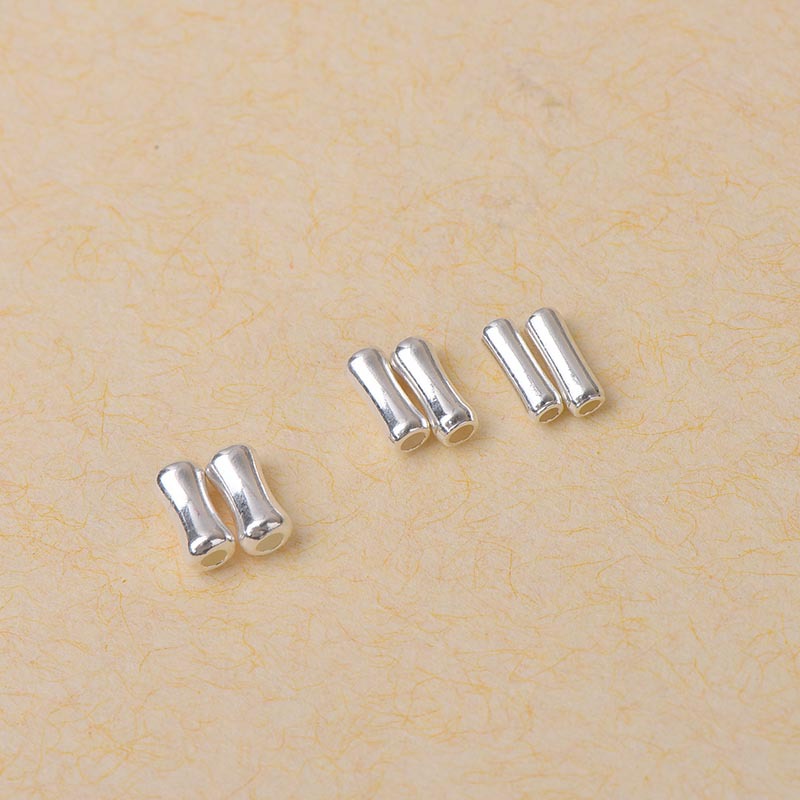 S925 Sterling Silver Argent Pur Bamboo Elbow Spacer Beads Bone Beads Hand-Woven Jewelry Diy Accessories Material