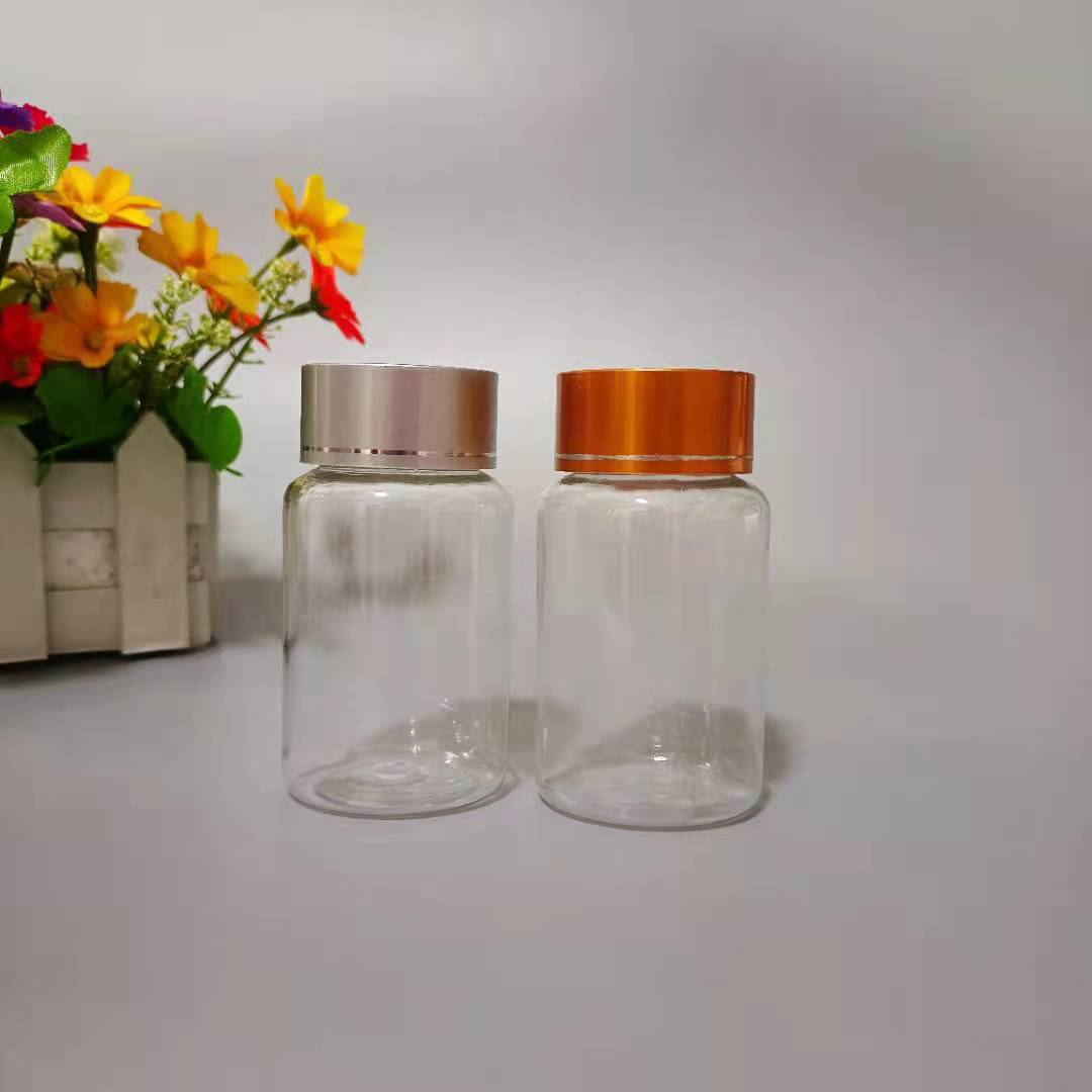 厂家销售80ml塑料瓶 片剂瓶 pet透明瓶 金盖瓶 分装瓶 压片瓶