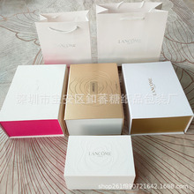 兰家新款菁纯系列护肤品套装包装折叠空盒手提袋小黑瓶香水礼盒