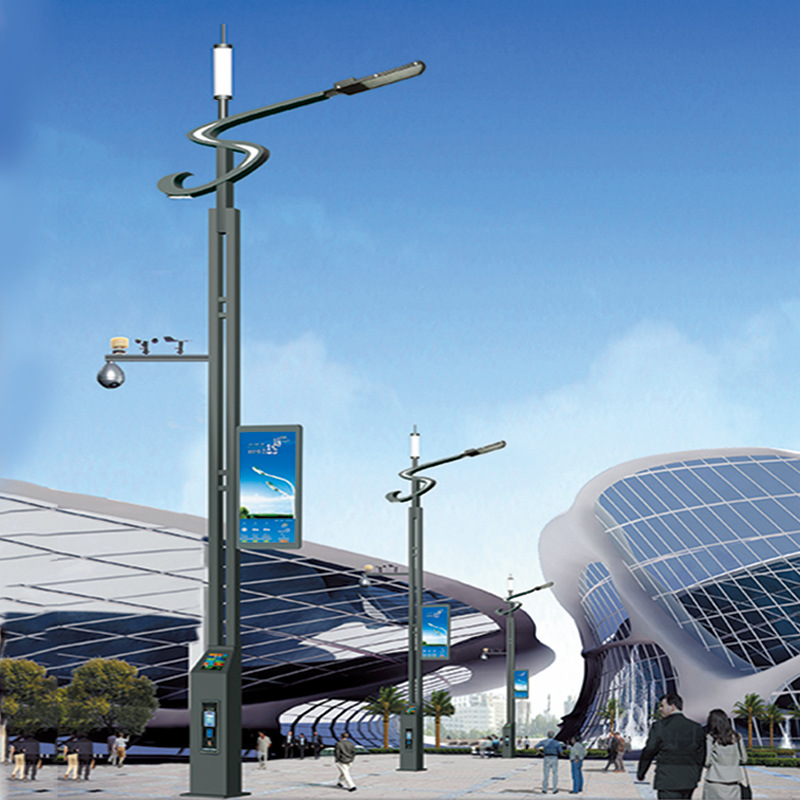 太阳能路灯智能光控新农村道路亮化市电改造工程专用高杆路灯