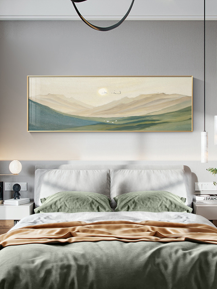 田园风景卧室床头画北欧油画风格装饰画现代简约温馨壁画客厅挂画