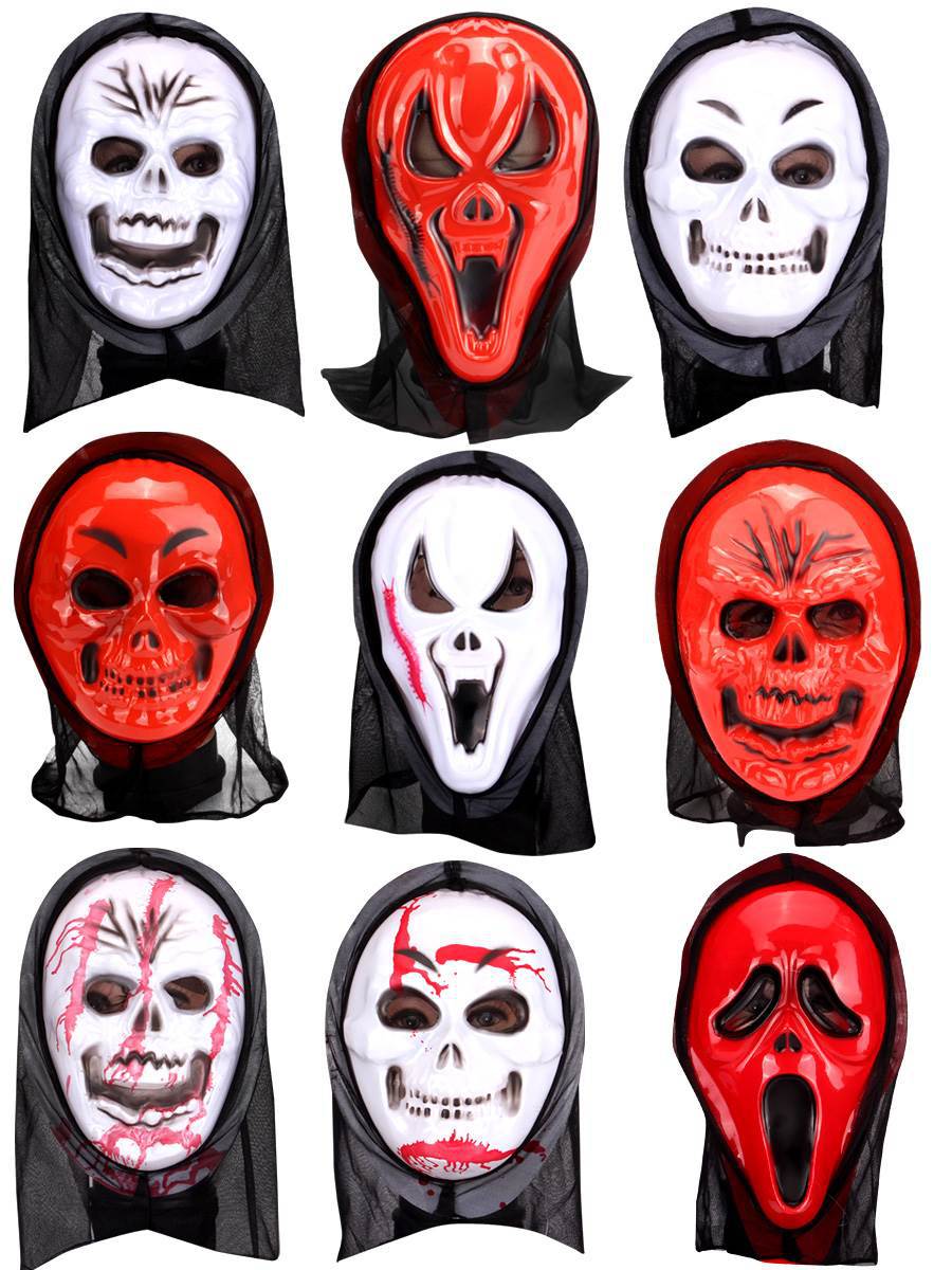 万圣节拍摄道具恐怖面具巫婆吸血鬼主题布置整蛊玩具吓人搞怪成人