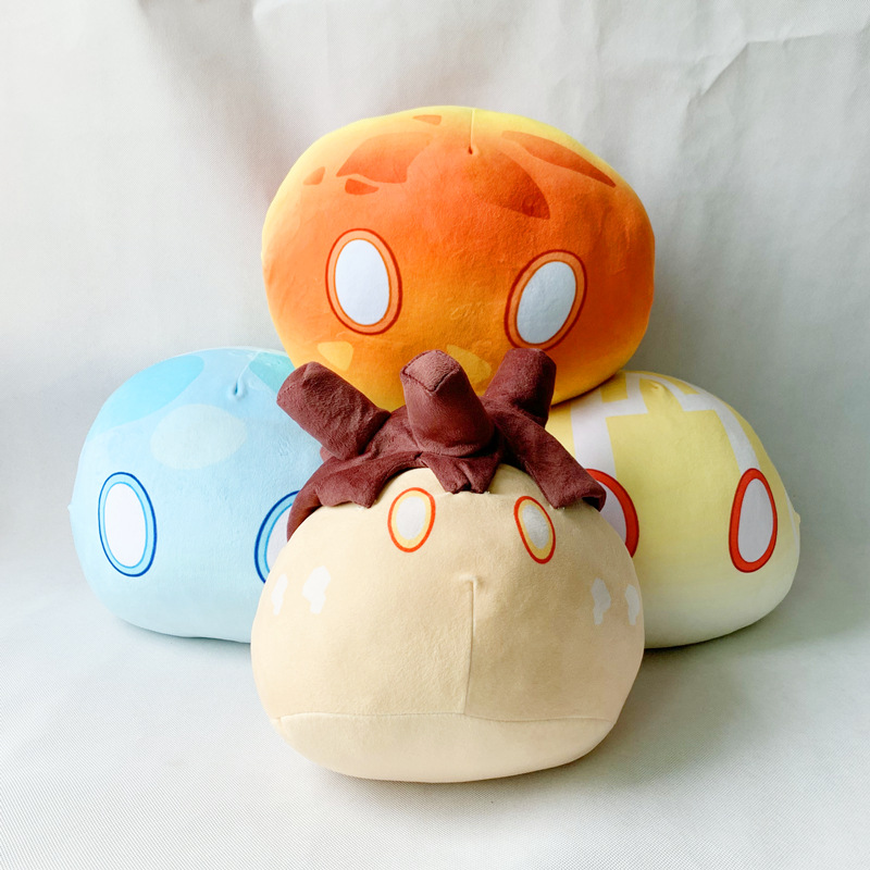 游戏原神史莱姆抱枕靠垫周边团子蹦蹦抱枕二次元公仔厂家现货直批