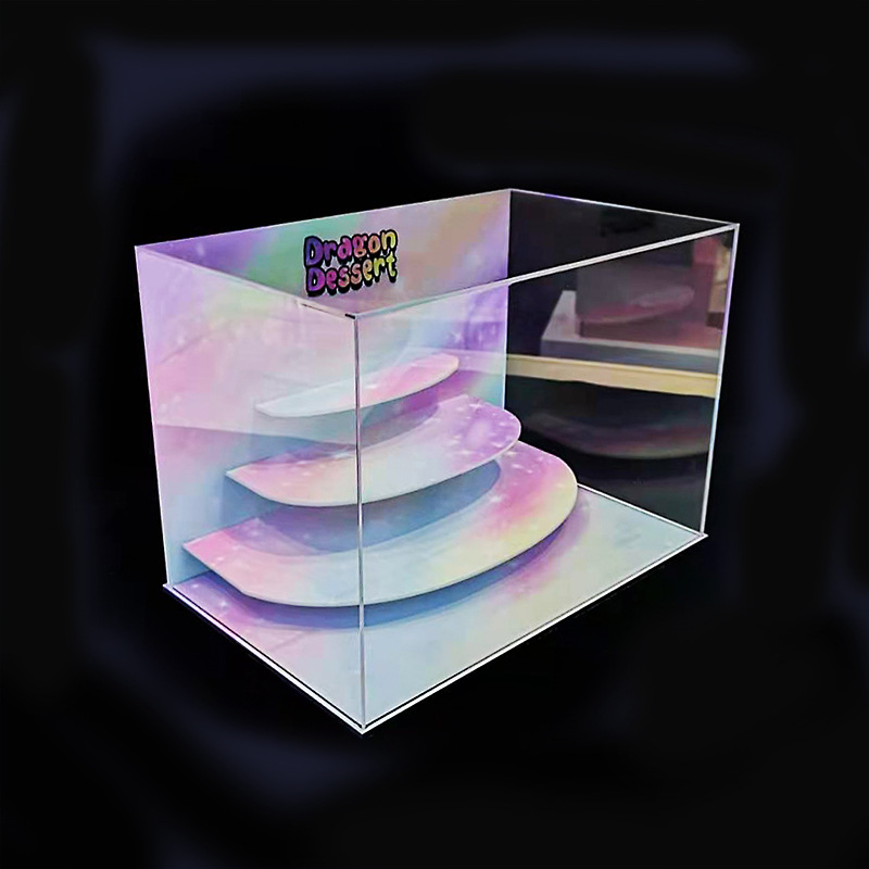 炫彩亚克力展示盒 方形亚克力盒子 亚克力uv透明盒手办收纳盒