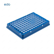 EDO 1352046全裙边蓝色框PCR板 96孔 白色 适用于压敏膜0.1mL