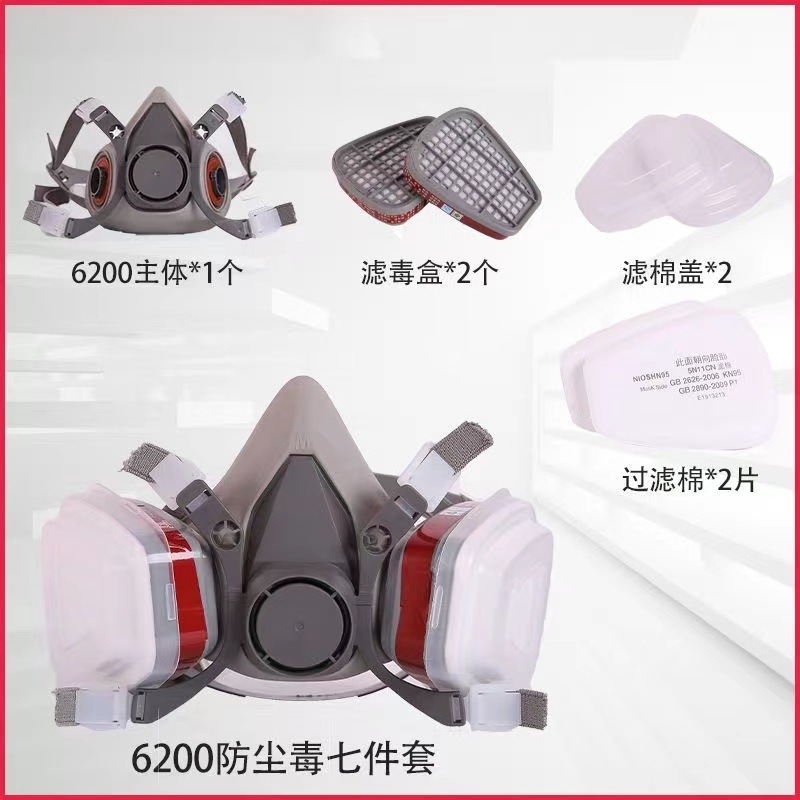 6200 Gas Mask Painting Decoration Polishing Anti-Dust Grinding Mask Pesticide Chemical Dust-Proof Dust-Proof Gas Mask