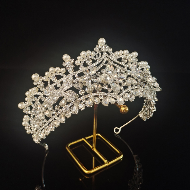 2023 New Crown Headdress Bridal Crystal High-Grade Elegant Luxury Wedding Princess Crown Wedding Accessories