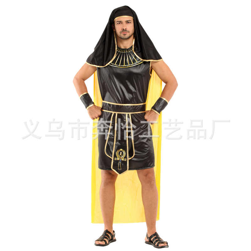 万圣节成人男埃及法老服装舞会法老帽子 希腊王子罗马武士骑士服