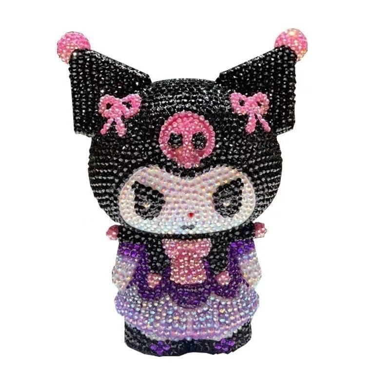 Cross-Border Rhinestone Doll Handmade Diy Rhinestone Piggy Bank Decoration Popular Sanrio Coolomi Factory Wholesale