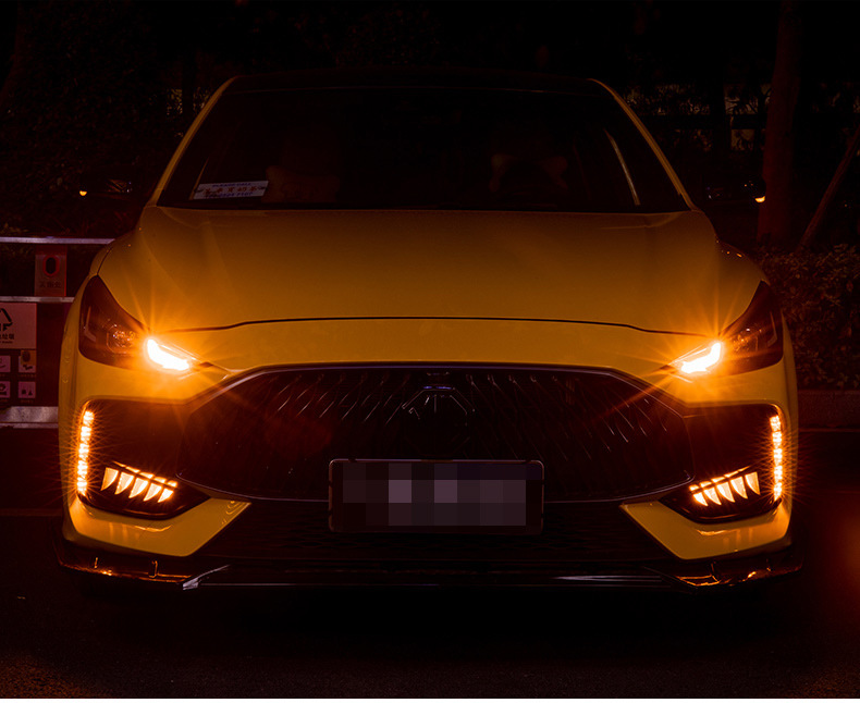 适用于21款名爵5日行灯改装 mg5獠牙款流光转向雾灯led日间行车灯