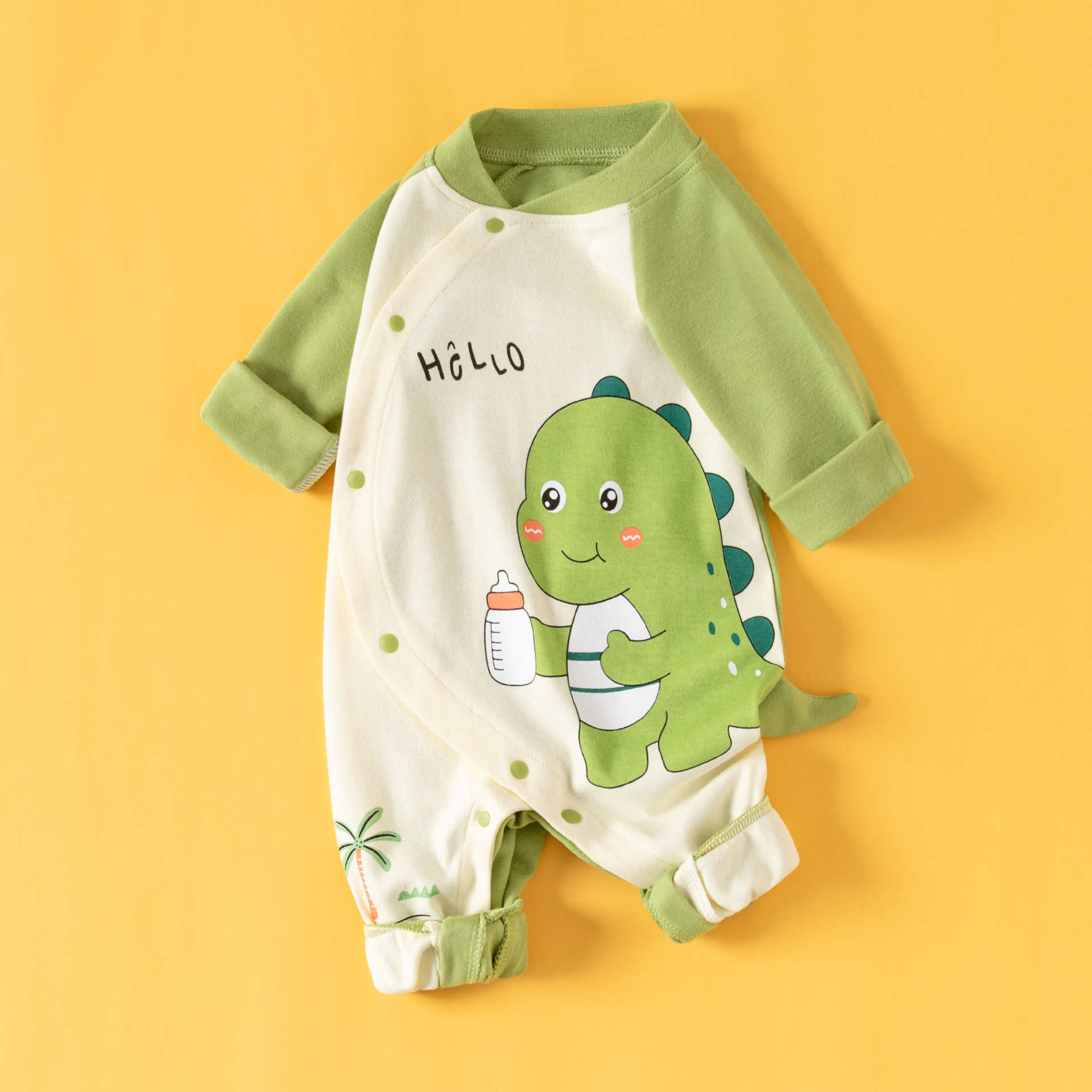 Yo-Yo Fruit Manufacturers Direct Sales Dragon Year Infant Jumpsuit Spring and Autumn Newborn Baby Romper Spring One-Piece Delivery Baby Clothes