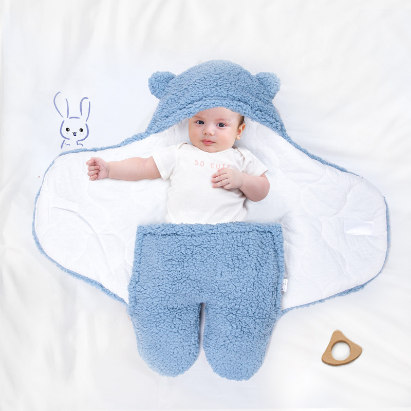 Baby Sleeping Bag Autumn and Winter Thick Newborn Universal Anti-Kicking Blanket Split Leg Baby Sleeping Bag Swaddling
