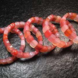 非红手牌男女盐源手串蜜桃色雕刻散珠跨境直播福利手工文玩玛瑙