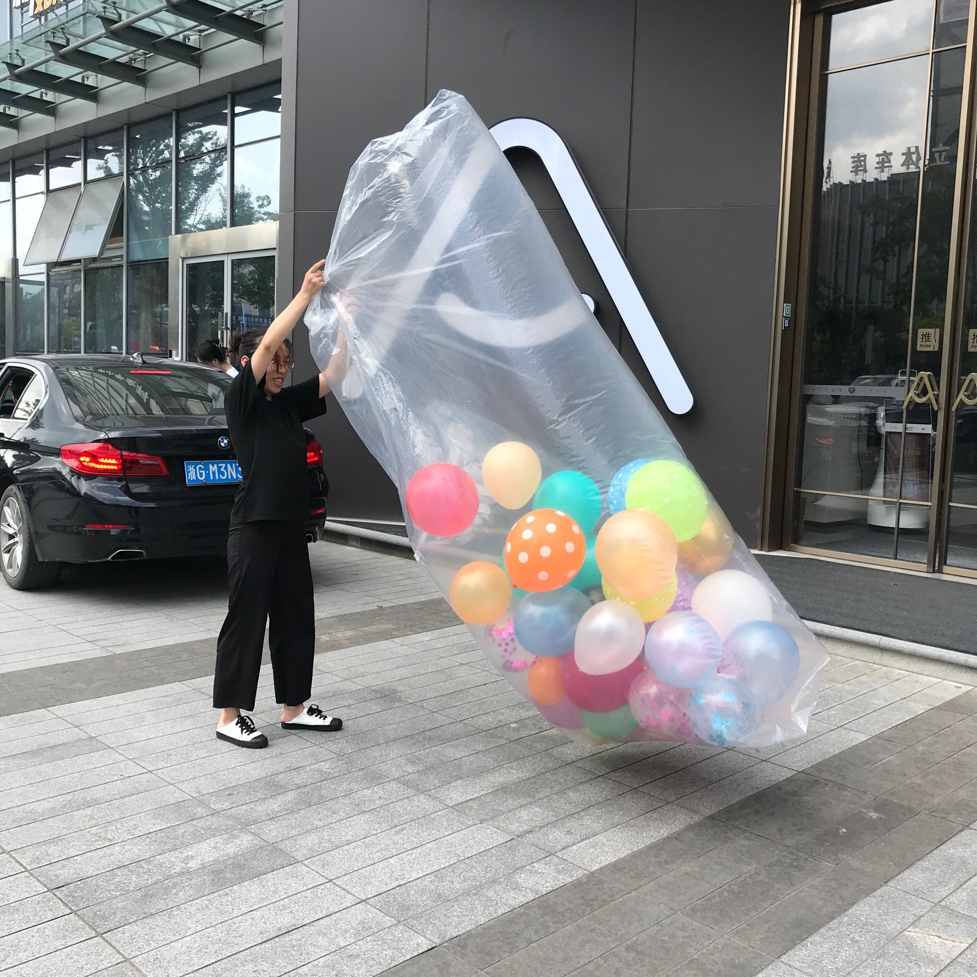 加厚塑料透明气球收纳袋 保护袋可重复使用防氧化袋派对婚庆布置