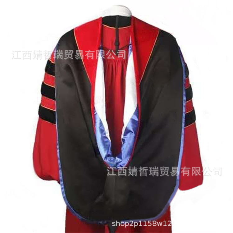 美国博士服披肩头套校长服导师服学位服doctoral grown hood-阿里巴巴