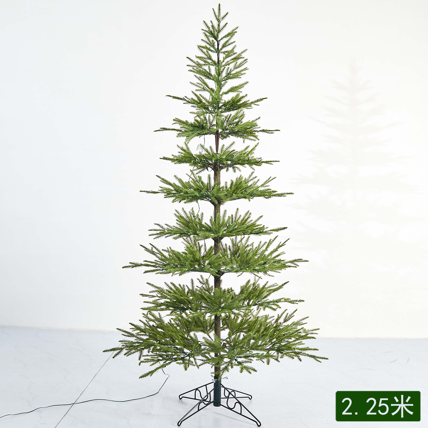 Christmas New High-End Simulation Automatic Christmas Tree Decorations Nordic Dazzling Lamp PE Pine Branch Export Foreign Trade Exclusive