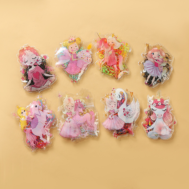 Factory Wholesale Small Rubber Band Children's Cute Princess Knight Unicorn Series Hair Accessories Disposable Does Not Hurt Hair Rubber Bands