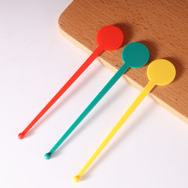 塑料搅拌棒调酒棒圆头彩色ps搅拌棒可印logo塑胶pp搅拌棒可定颜色