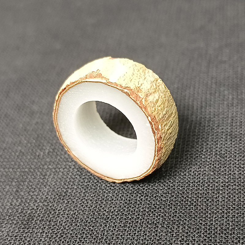 [Same Style with Tiktok] Bodhi Root Ring Diy Creative Handmade Original Seed Polished Bodhi Ring Semi-Finished Products Wholesale