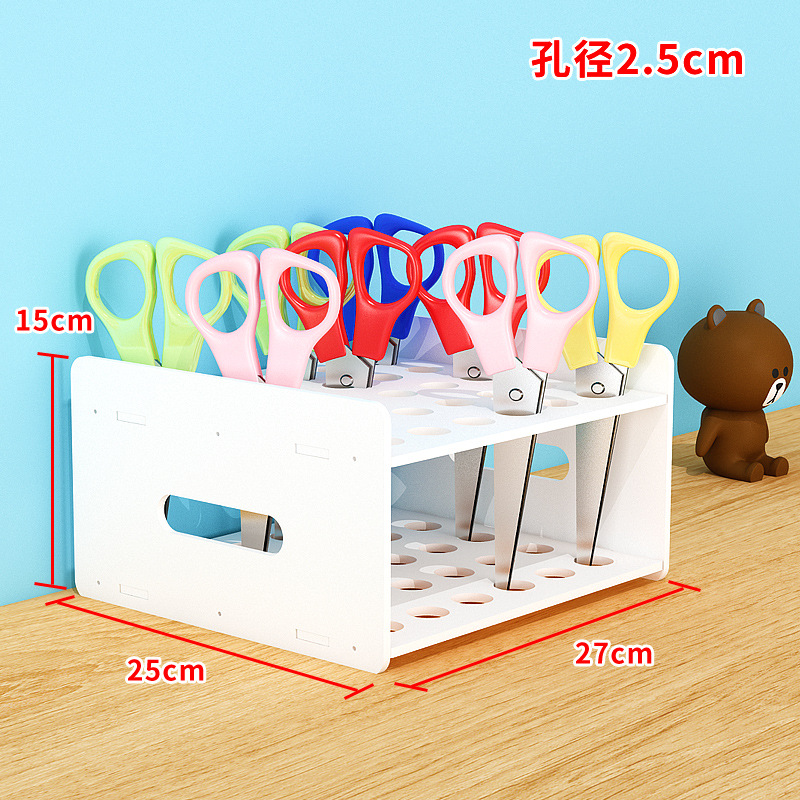 Desktop Manual Scissor Storage Rack Art Zone Children's Test Tube Storage Rack Kindergarten Organizing Rack Tool Box