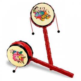 拨浪鼓儿童玩具手摇鼓新生儿幼儿益智力玩具经典吉祥玩具厂家直销