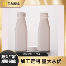 330ml HDPE 38口 方形牛奶瓶 早餐奶瓶配保险盖酸奶瓶优格瓶