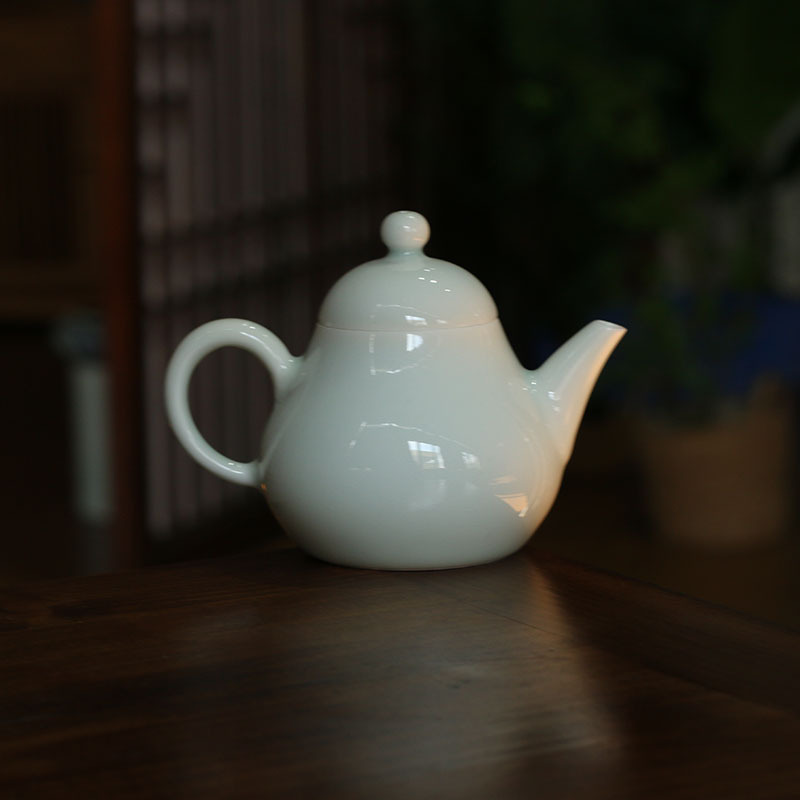 草木灰釉小瓷壶 景德镇色釉单人泡茶壶 功夫茶具手执泡茶迷你壶