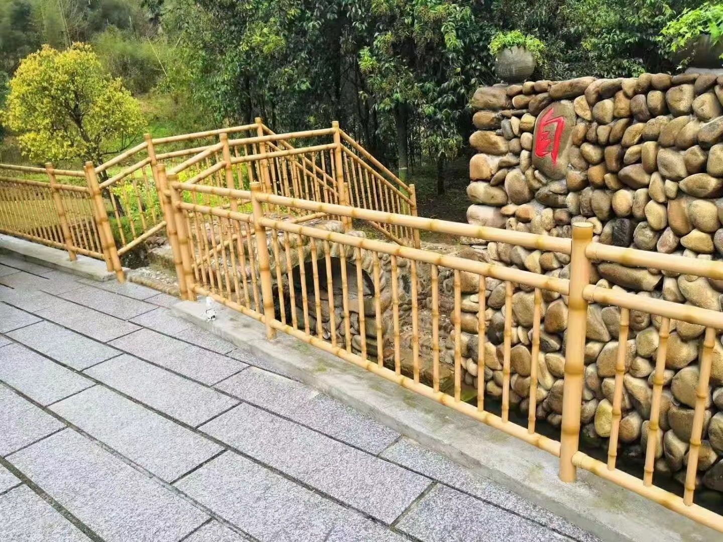 户外竹篱笆栅栏花园菜园庭院围挡 乡村建设隔断竹篱笆护栏