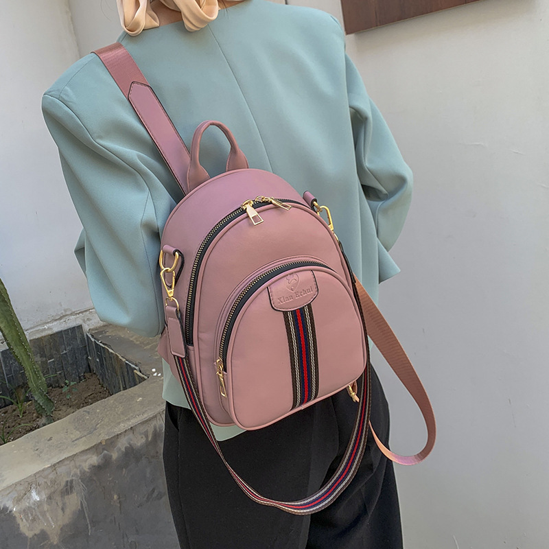 2023 New Pu Women's Backpack Pearl Pendant Backpack Simple Leisure Travel Multipurpose Backpack Wholesale