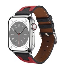 工厂适用iwatch8手表带applewatch9苹果手表表带iphone拼皮se6H字