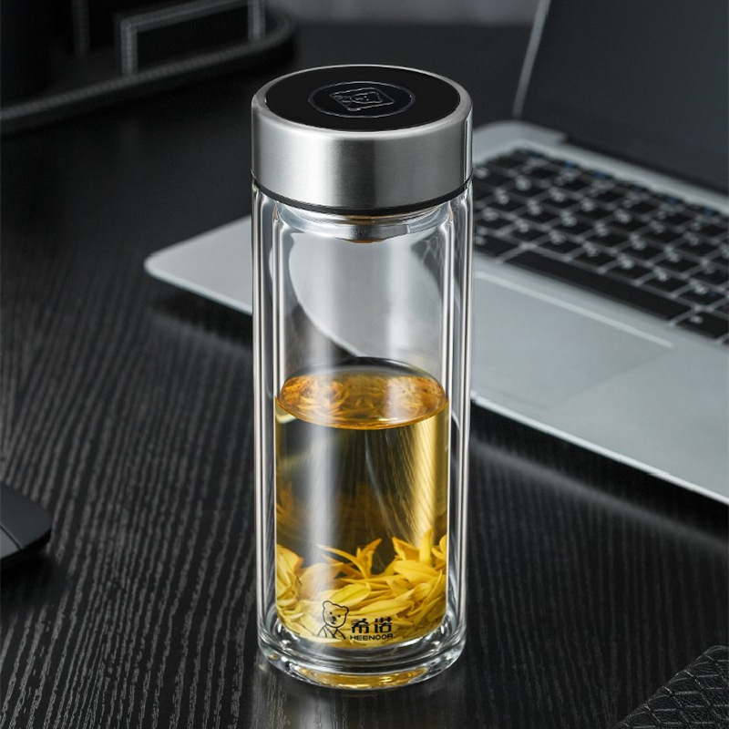 希诺双层玻璃杯家用杯水杯茶杯xn-6590/6591/6592/6593/6595/6596