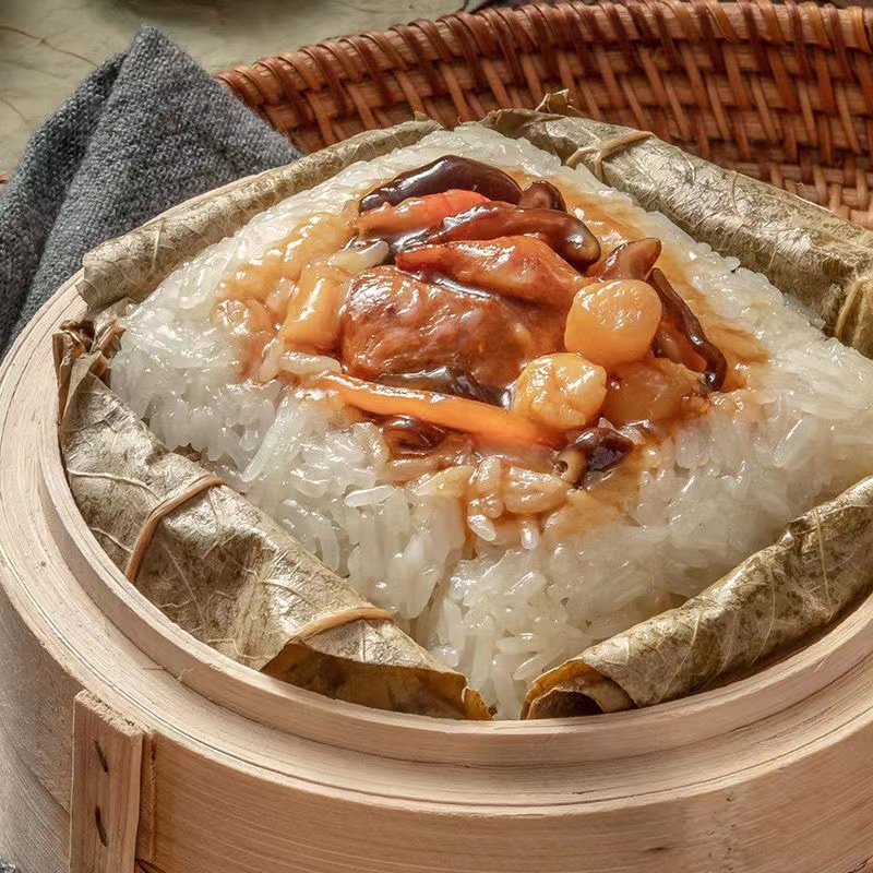 包佬第瑶柱糯米鸡传统广式茶楼早茶点心港式干贝荷叶糯米鸡1.2kg