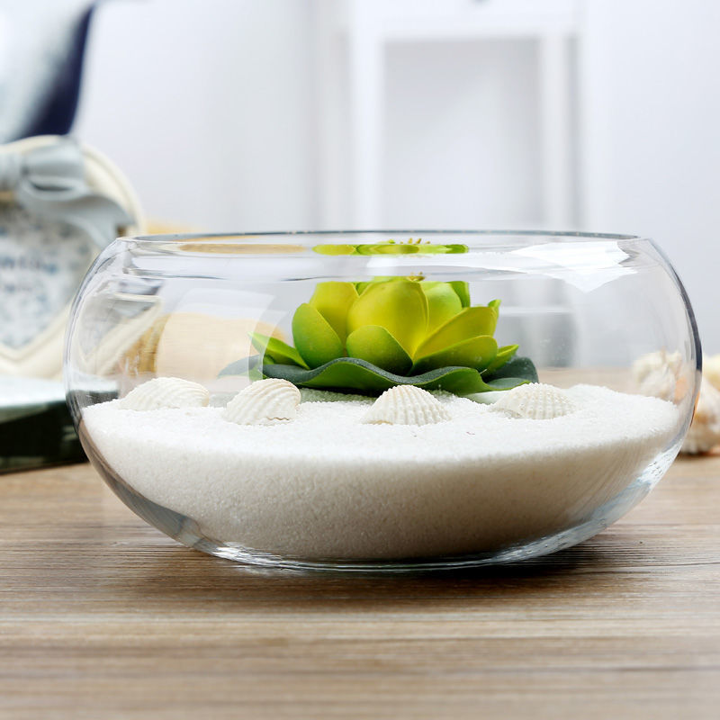 玻璃缸新款现代简约加厚大口径透明鱼缸乌龟缸缸鱼缸家用水族箱