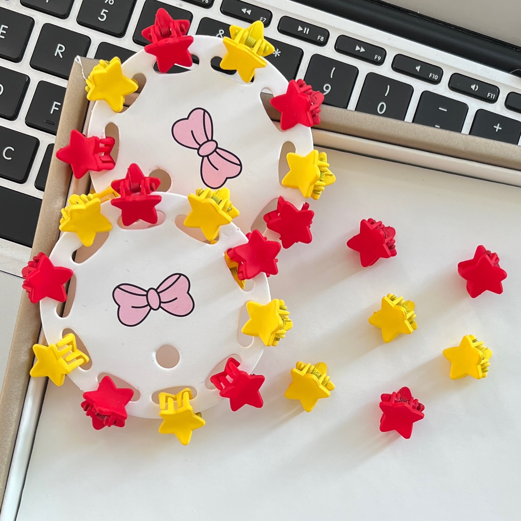 新款星星小抓夹多巴胺糖果色刘海碎发卡可爱五角星儿童迷你发夹头