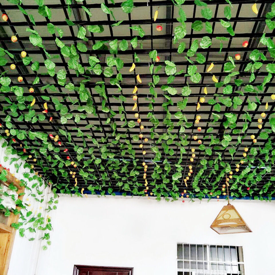 宏图吊顶材料自装铁铝格栅吊顶网格天花板装饰葡萄架木纹简易方格