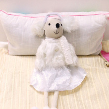 可爱小白鼠毛绒玩具家居安抚睡觉布偶公仔抱枕摆件儿童女孩布娃娃